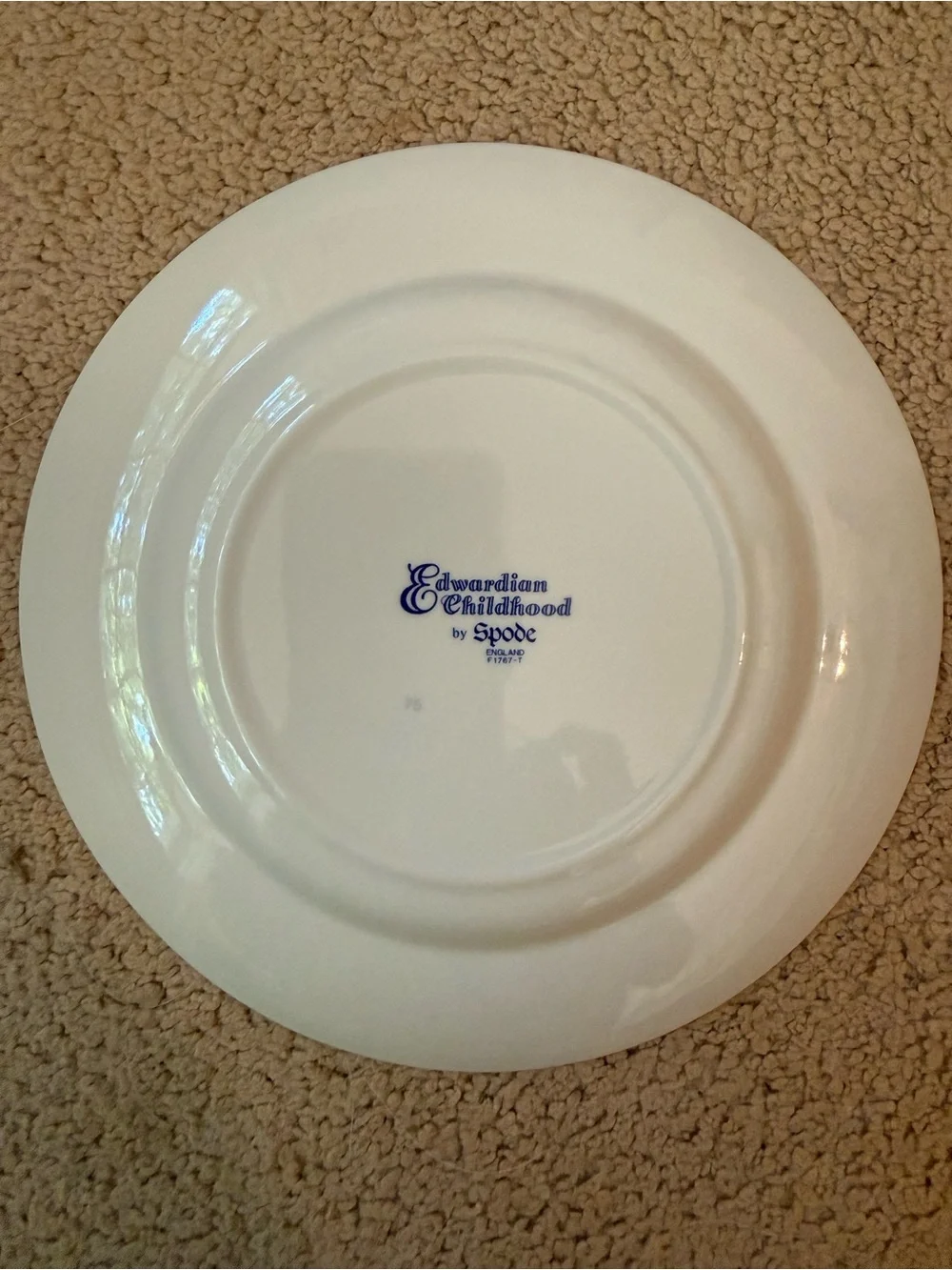 Spode Edwardian Childhood Blue & White Salad Plate